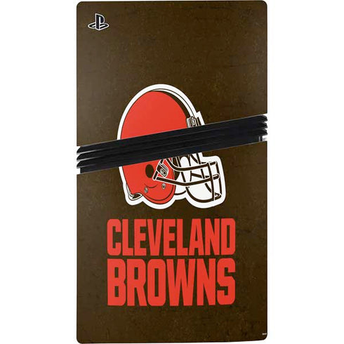 NFL Cleveland Browns Distressed PS5 Pro Console Skin